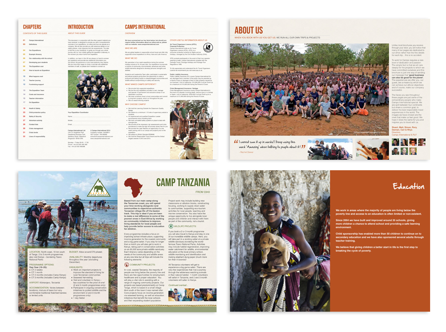 Camps International Brochure Design