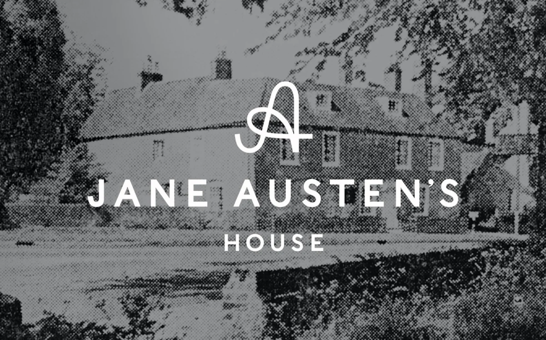 Image of Jane Austen's house with brand applied