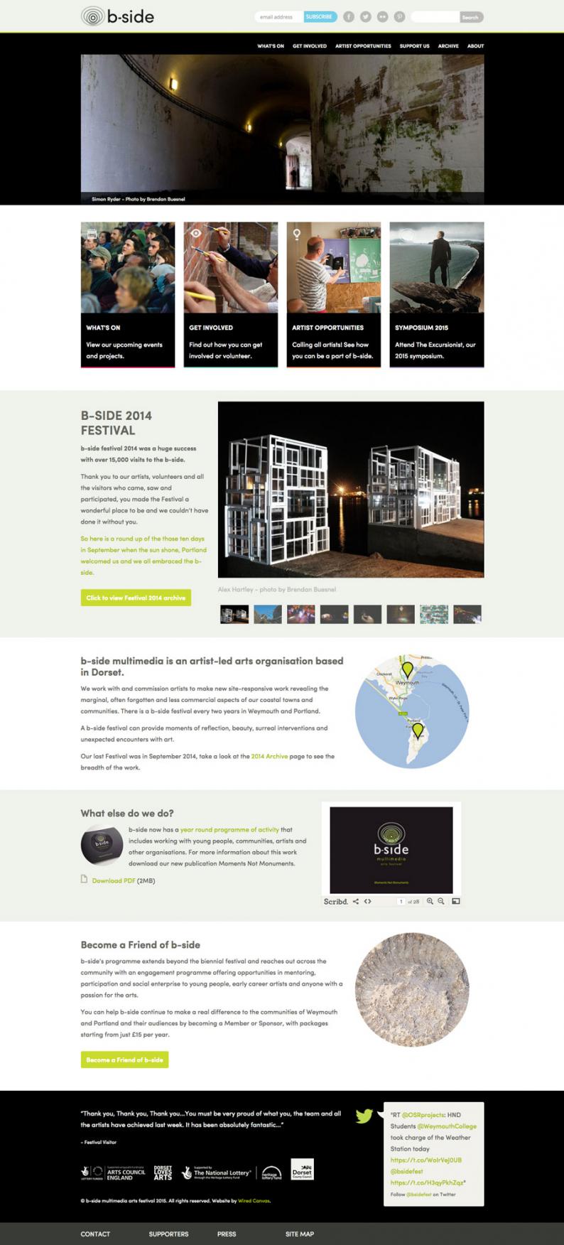 B-Side Desktop Website Design
