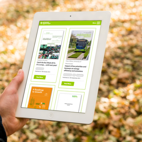 Greener Journeys iPad Website Design