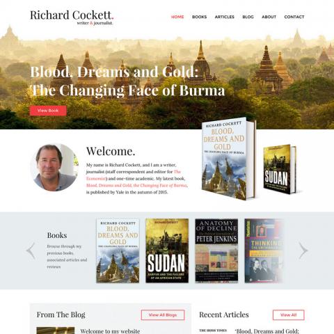 Richard Cockett Author Website Design