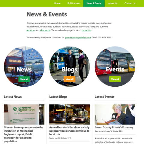 Greener Journeys Website Design
