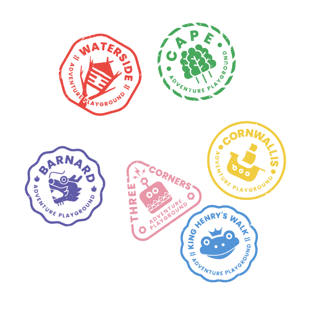 Awesome Playground Logo Stamps