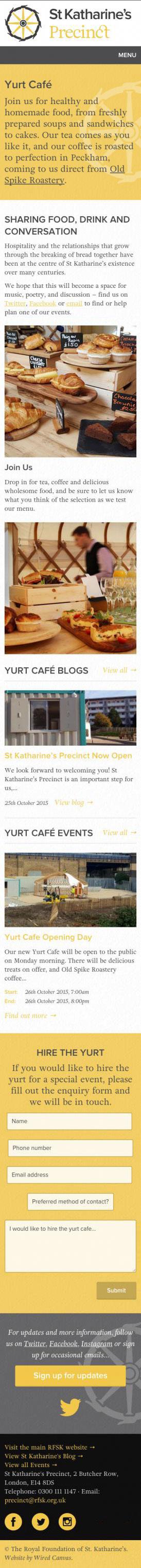 St Katharine's Precinct Mobile Website Design