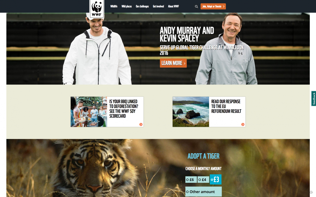 WWF Homepage 