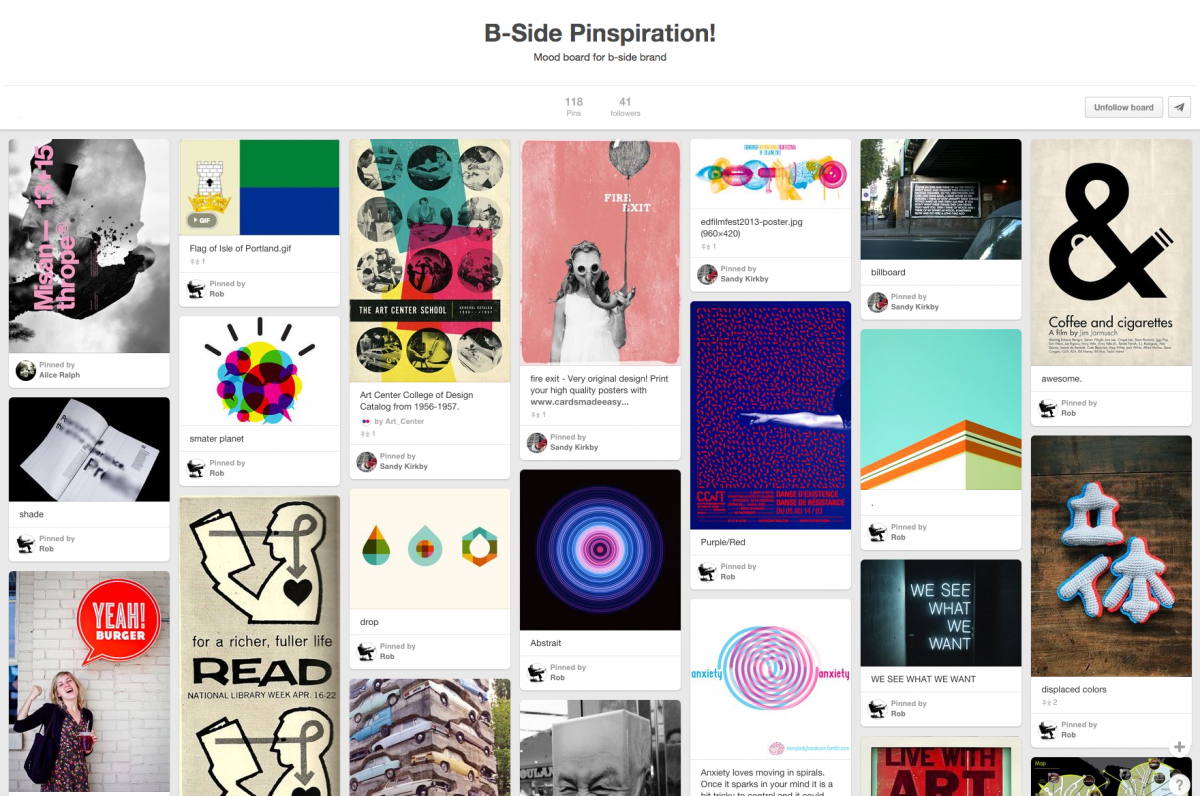 B-Side Pinterest Board